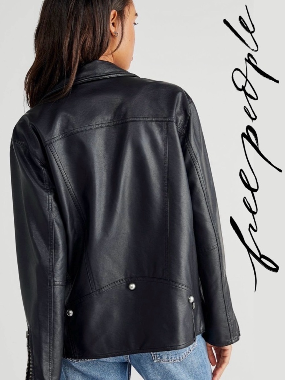 We The Free Jealousy Vegan Moto Jacket with Silver Hardware - Picture 5 of 7